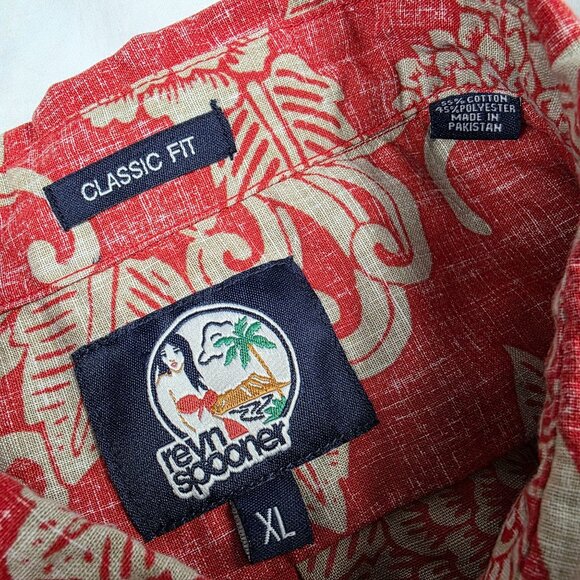 Reyn Spooner Kloth Mens Size XL Red Floral Button Front Shirt Aloha Hawaiian - Picture 5 of 9